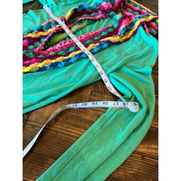 Filly Flair Art to Wear Colorful Open Front Cardigan Sweater Women Large Spring - Picture 4 of 6